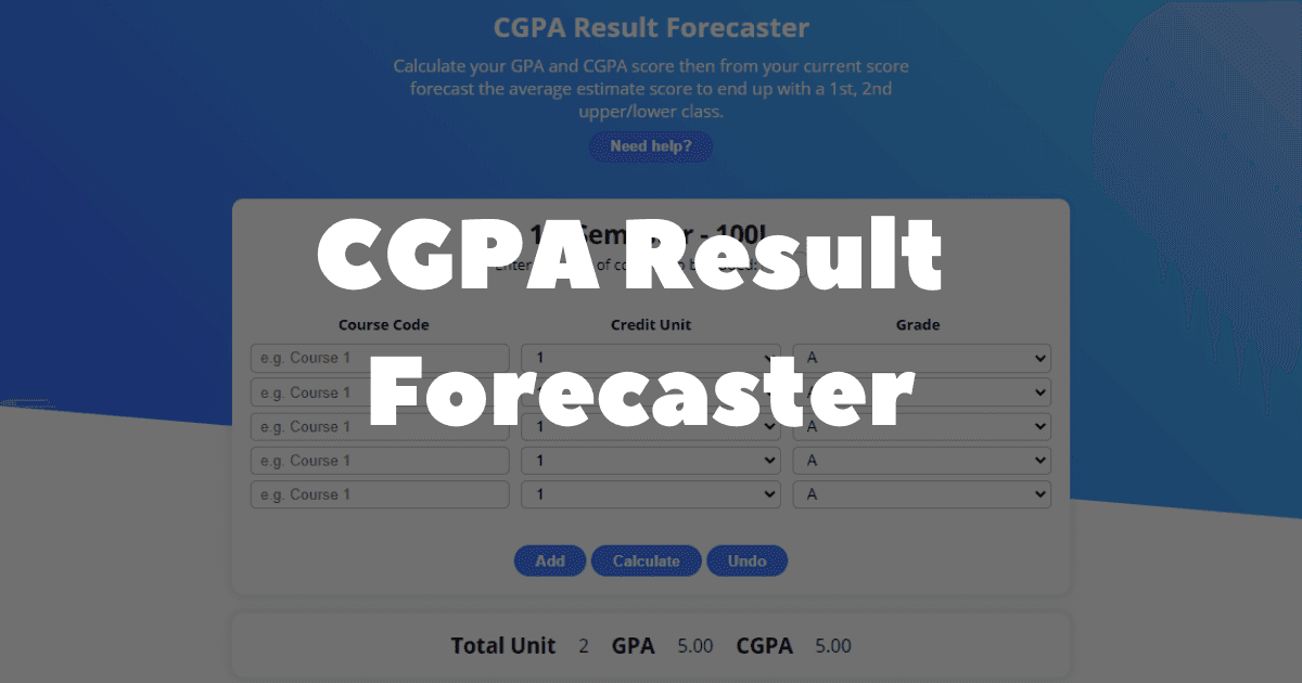 CGPA Result Forecaster - Hackathon Project